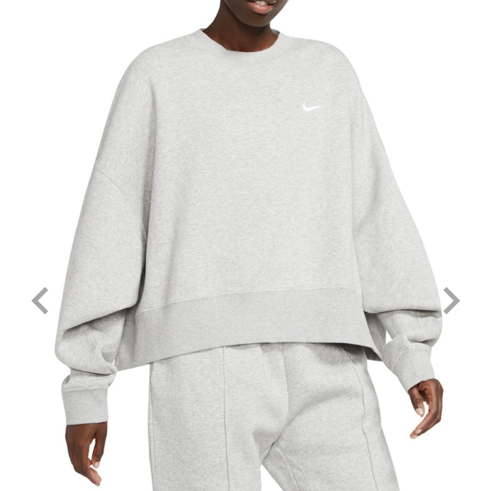 Nike dolman cropped sweatshirt - xs - gray